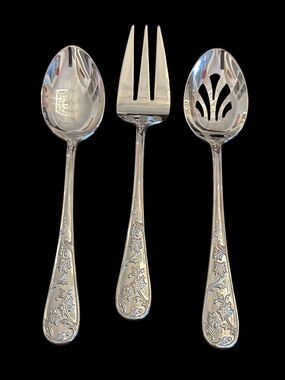 Vintage Reed and Barton Queen's Garden 3 Serving Pieces (W)